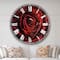 Designart 'Red Rose With Raindrops On Black Traditional Wall Clock